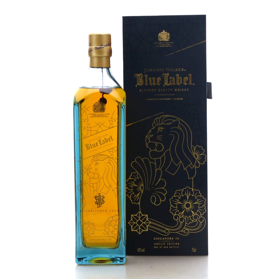 Johnnie Walker Blue Label 75cl / Singapore 50
