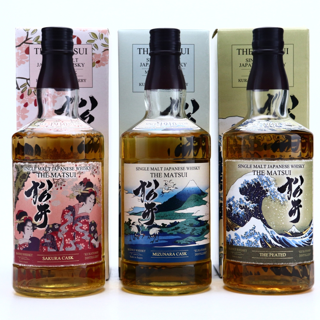 Matsui The Peated, Sakura & Mizunara Cask 3 x 70cl