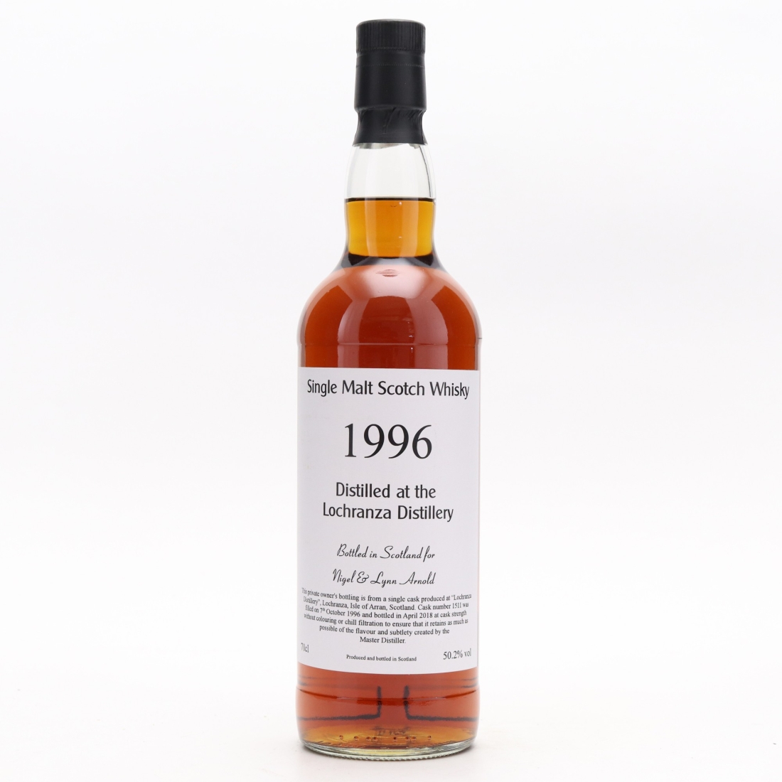 Arran 1996 Private Cask #1511 / Nigel & Lynn Arnold