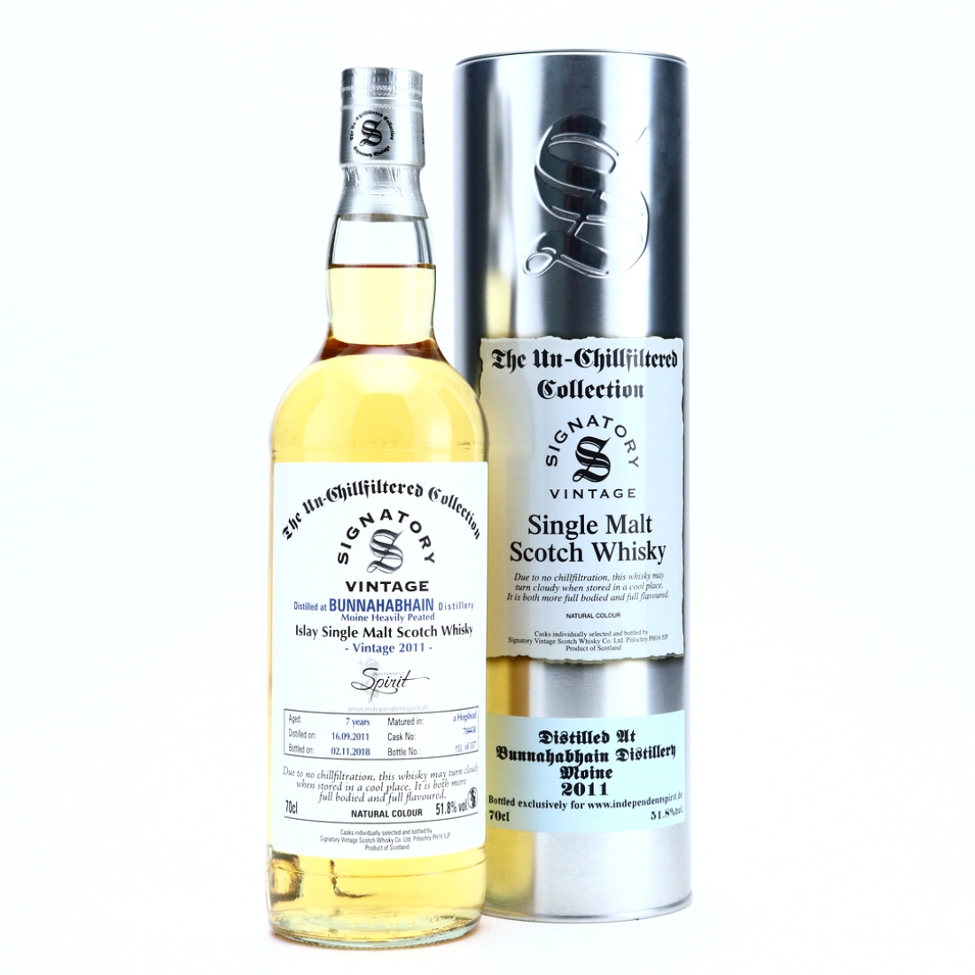 Bunnahabhain 2011 Signatory Vintage 7 Year Old / Independent Spirit