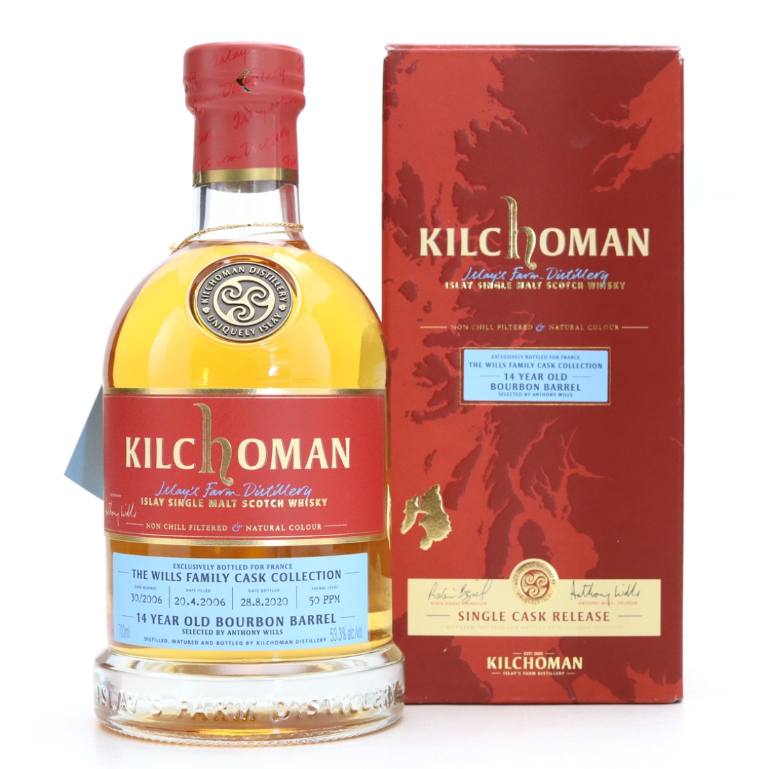 Kilchoman 2006 Single Bourbon Cask 14 Year Old #30 / Wills Family Cask