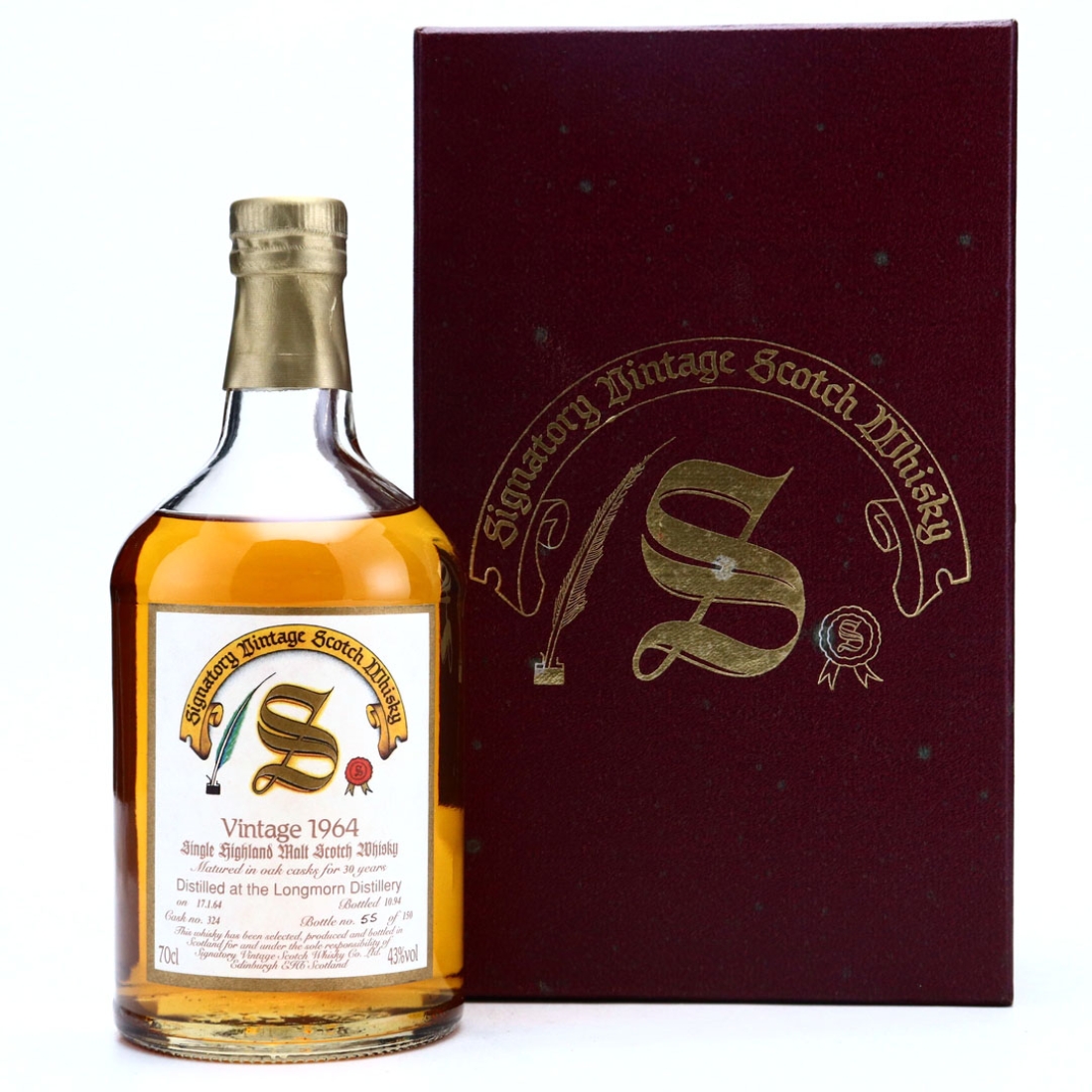 Longmorn 1964 Signatory Vintage 30 Year Old - Collection Only