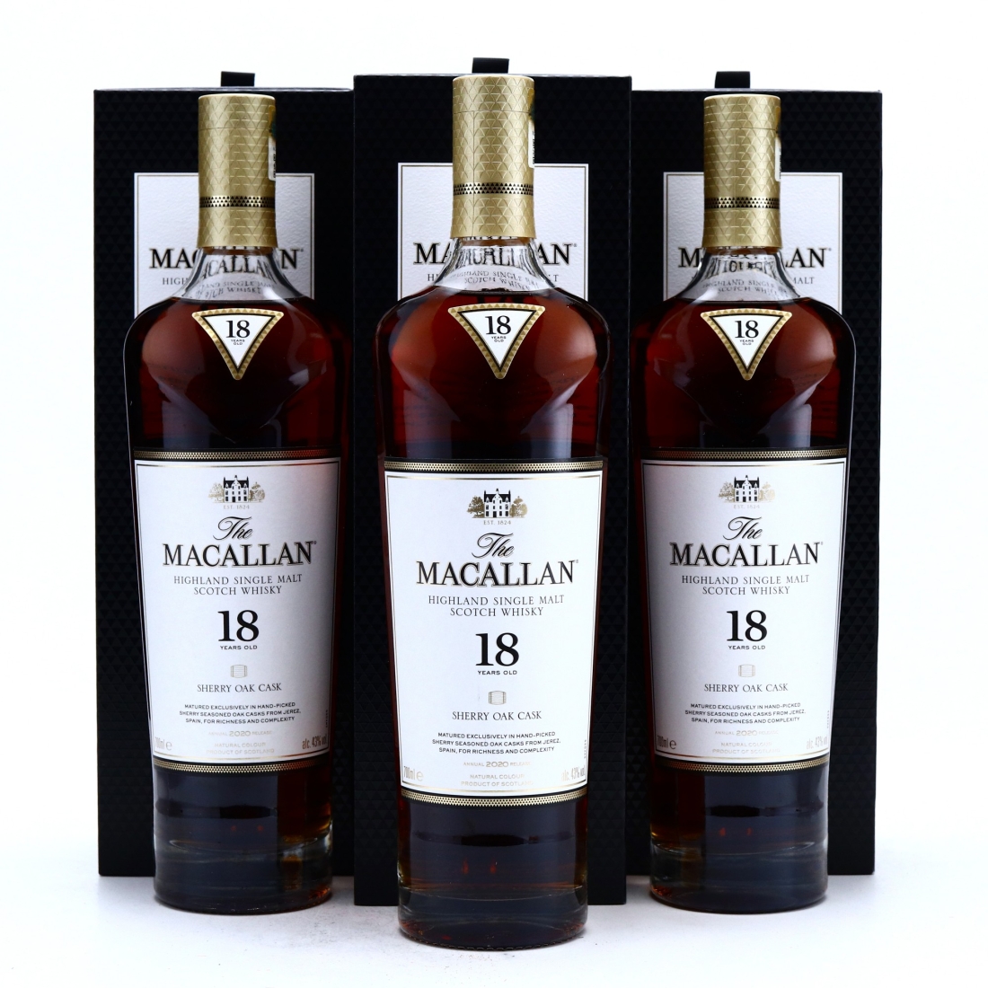 Macallan 18 Year Old Sherry Oak 2020 Release 3 x 70cl