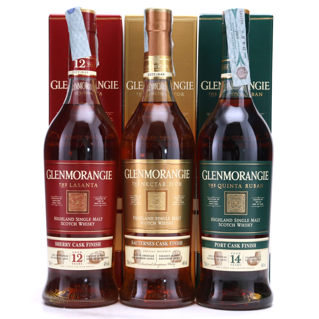 Glenmorangie Lasanta, Nectar d'Or & Quinta Ruban 3 x 70cl
