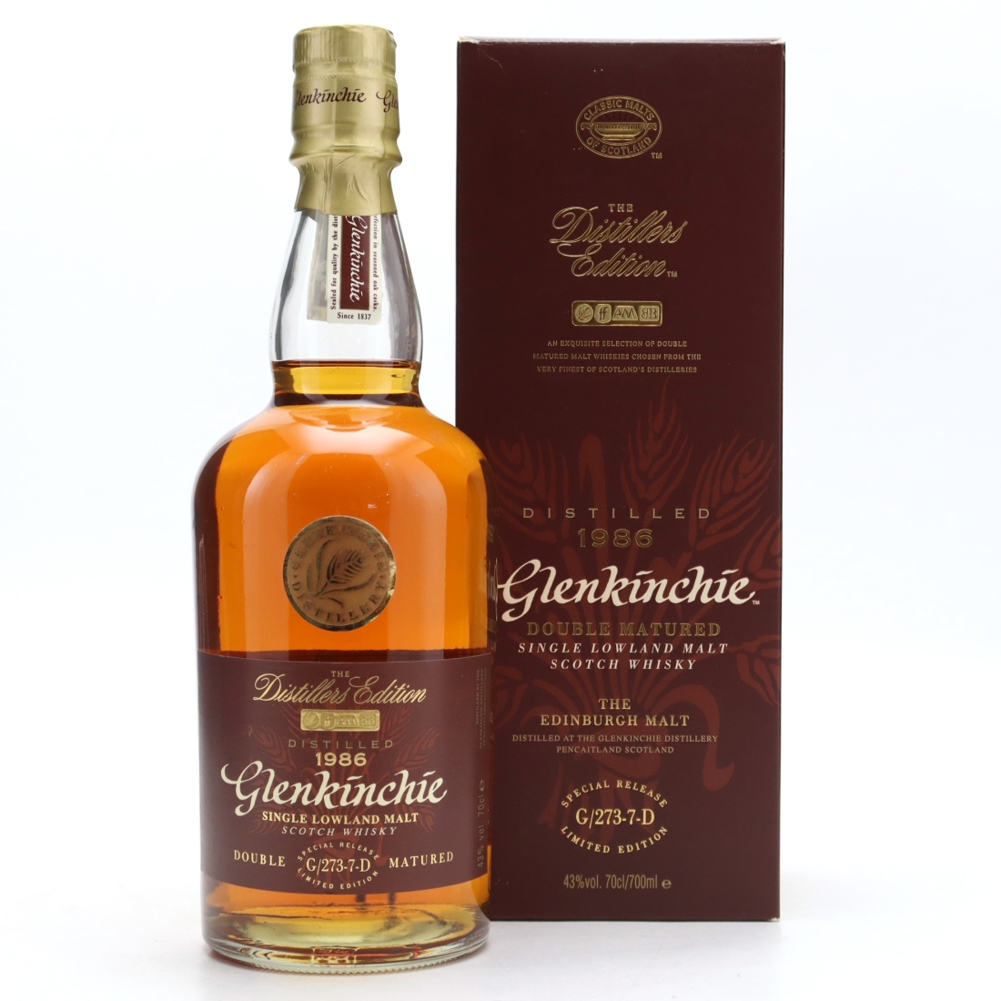 Glenkinchie 1986 Distillers Edition / Inaugural Release