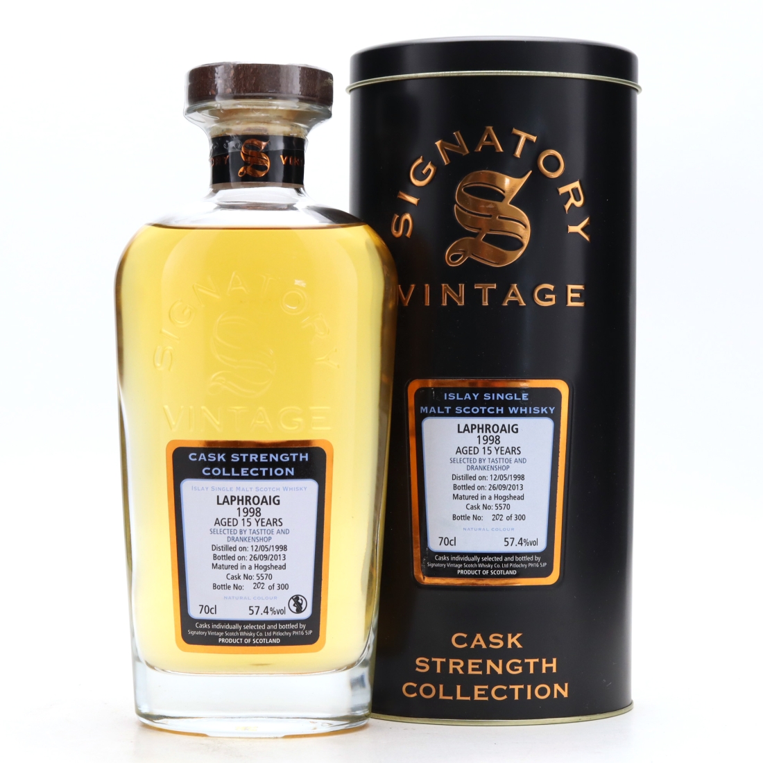 Laphroaig 1998 Signatory Vintage 15 Year Old Cask Strength / Tasstoe & Drankenshop