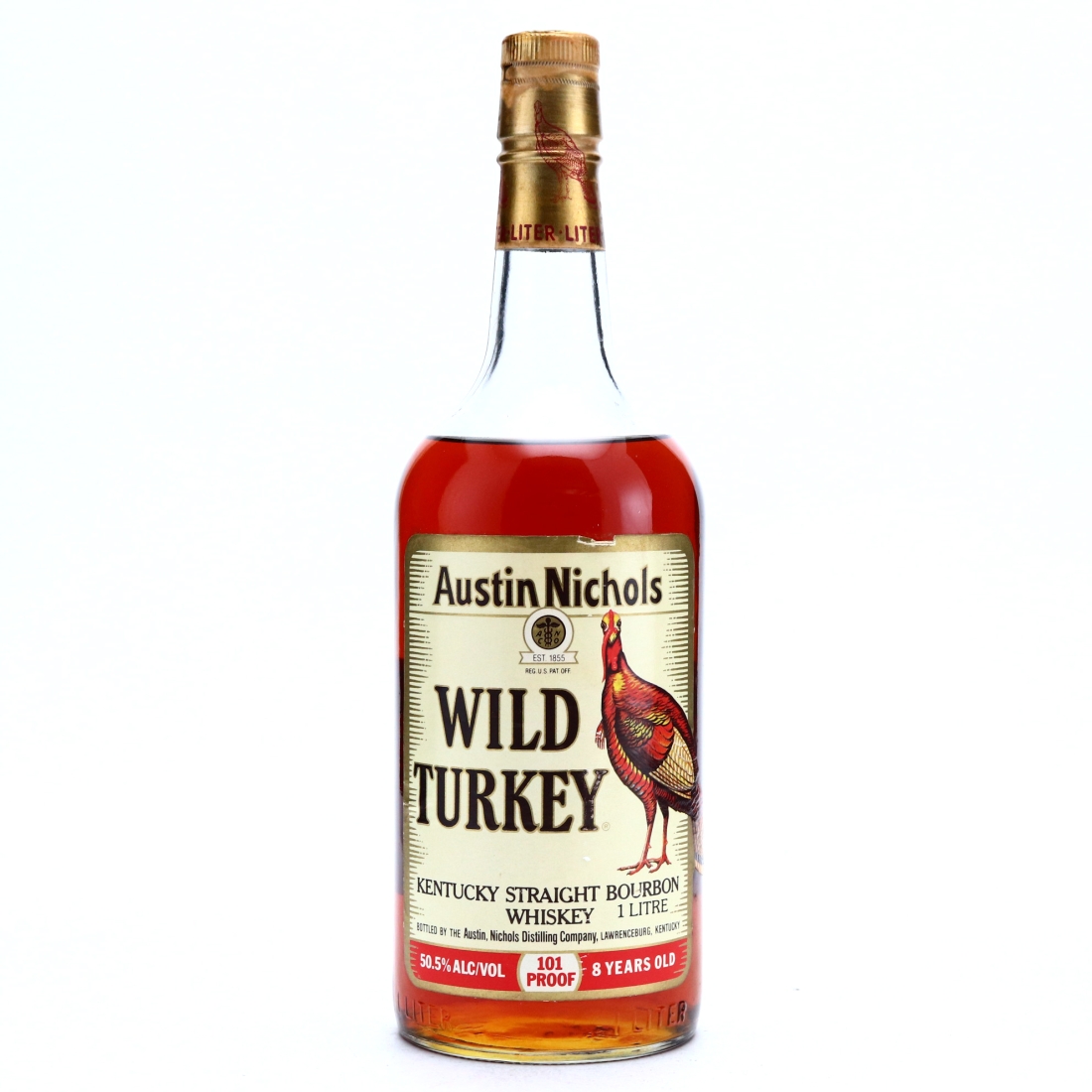 Wild Turkey 8 Year Old 101 Proof 1 Litre 1980s
