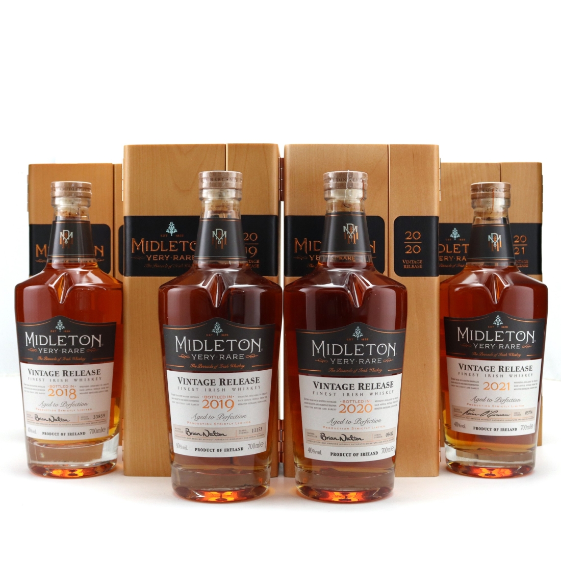 Midleton Very Rare 2018-2021 Editions 4 x 70cl