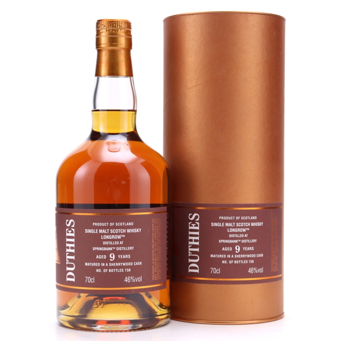 Longrow 9 Year Old Duthies Sherry Wood