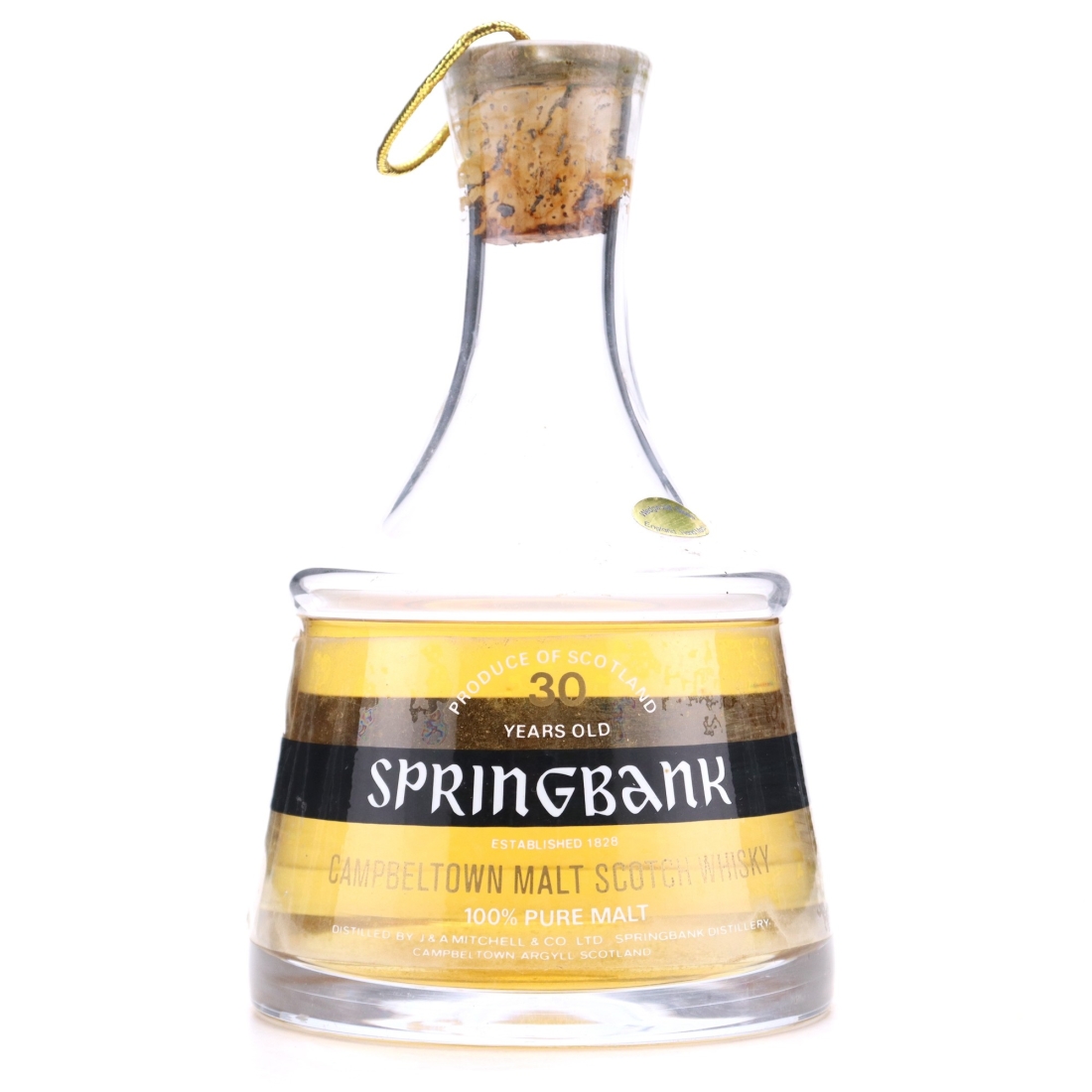 Springbank 30 Year Old Wedgwood Glass Decanter 1970s