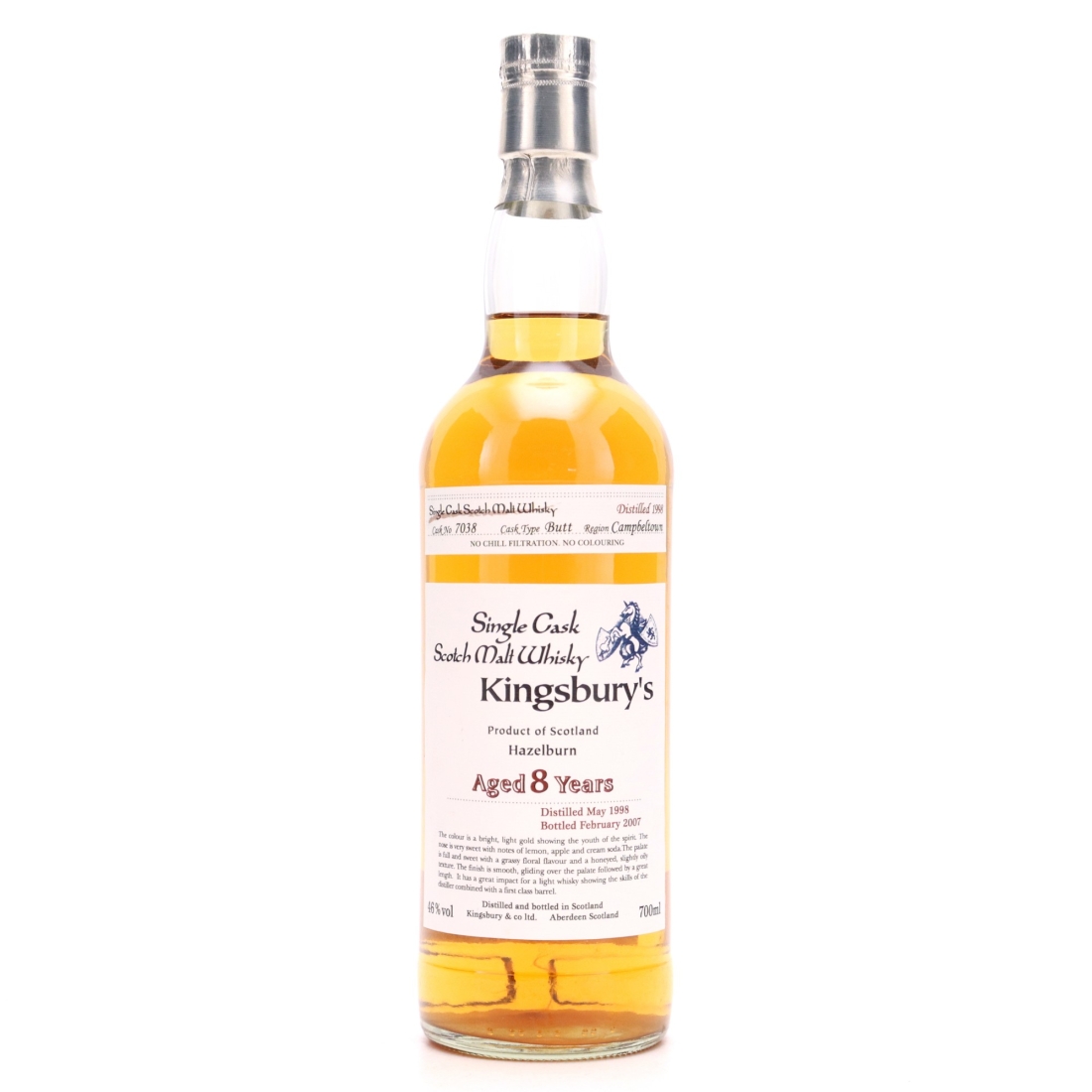 Hazelburn 1998 Kingsbury 8 Year Old