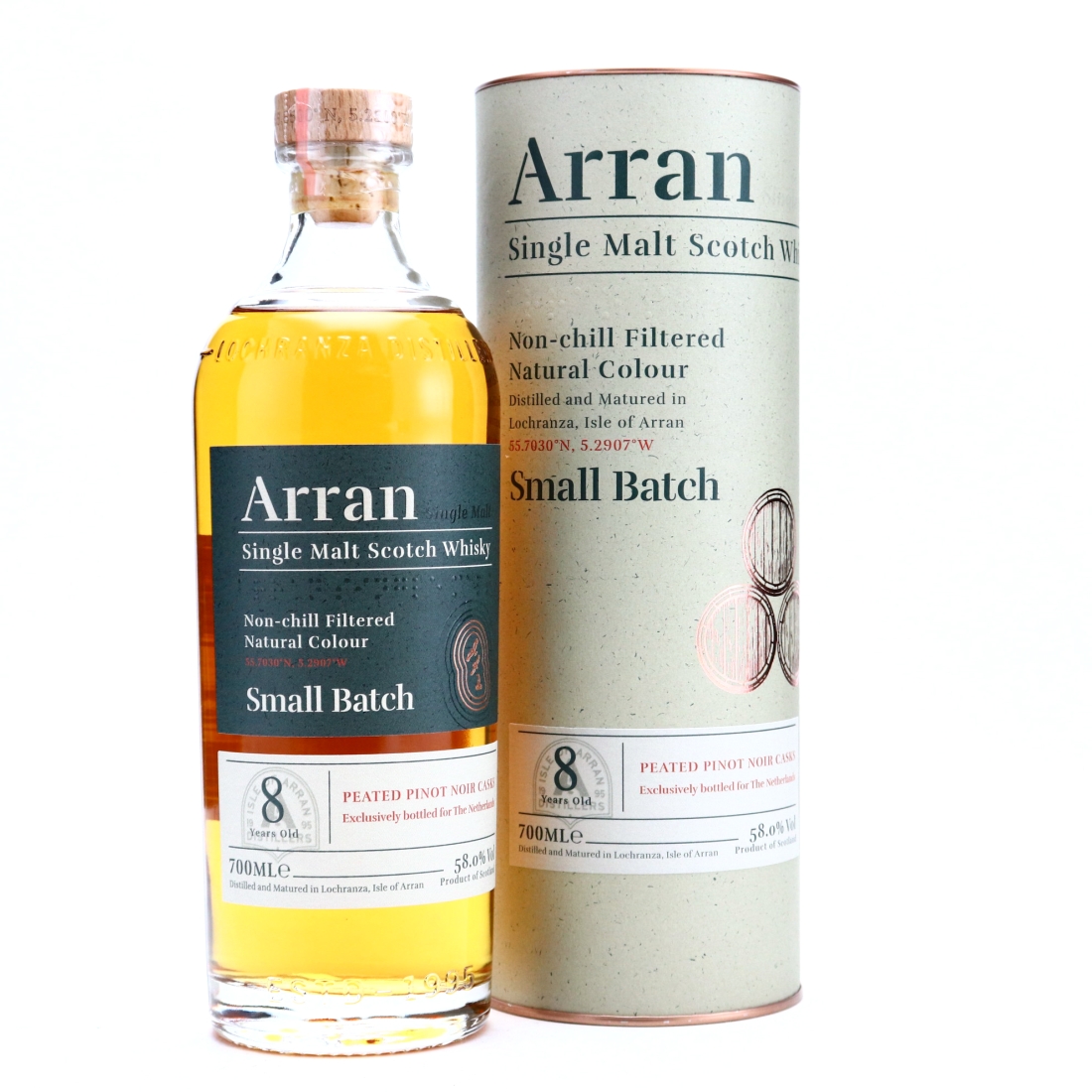 Arran 8 Year Old Small Batch Peated Pinot Noir Casks / The Netherlands