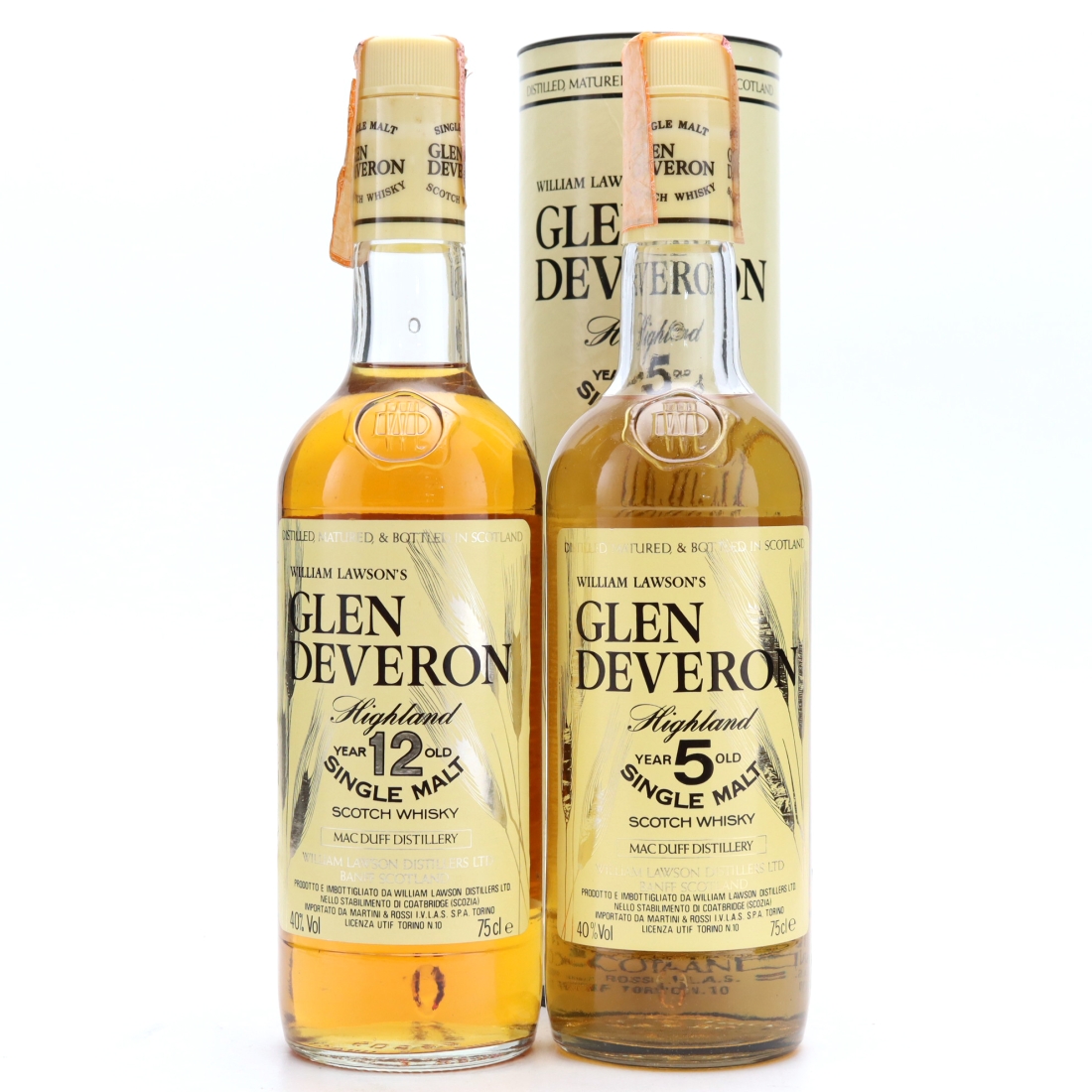 Glen Deveron 5 & 12 Year Old 2 x 75cl 1980s
