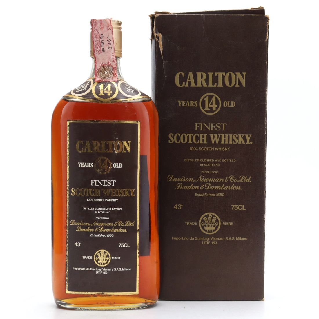Carlton 14 Year Old Scotch Whisky 1970s