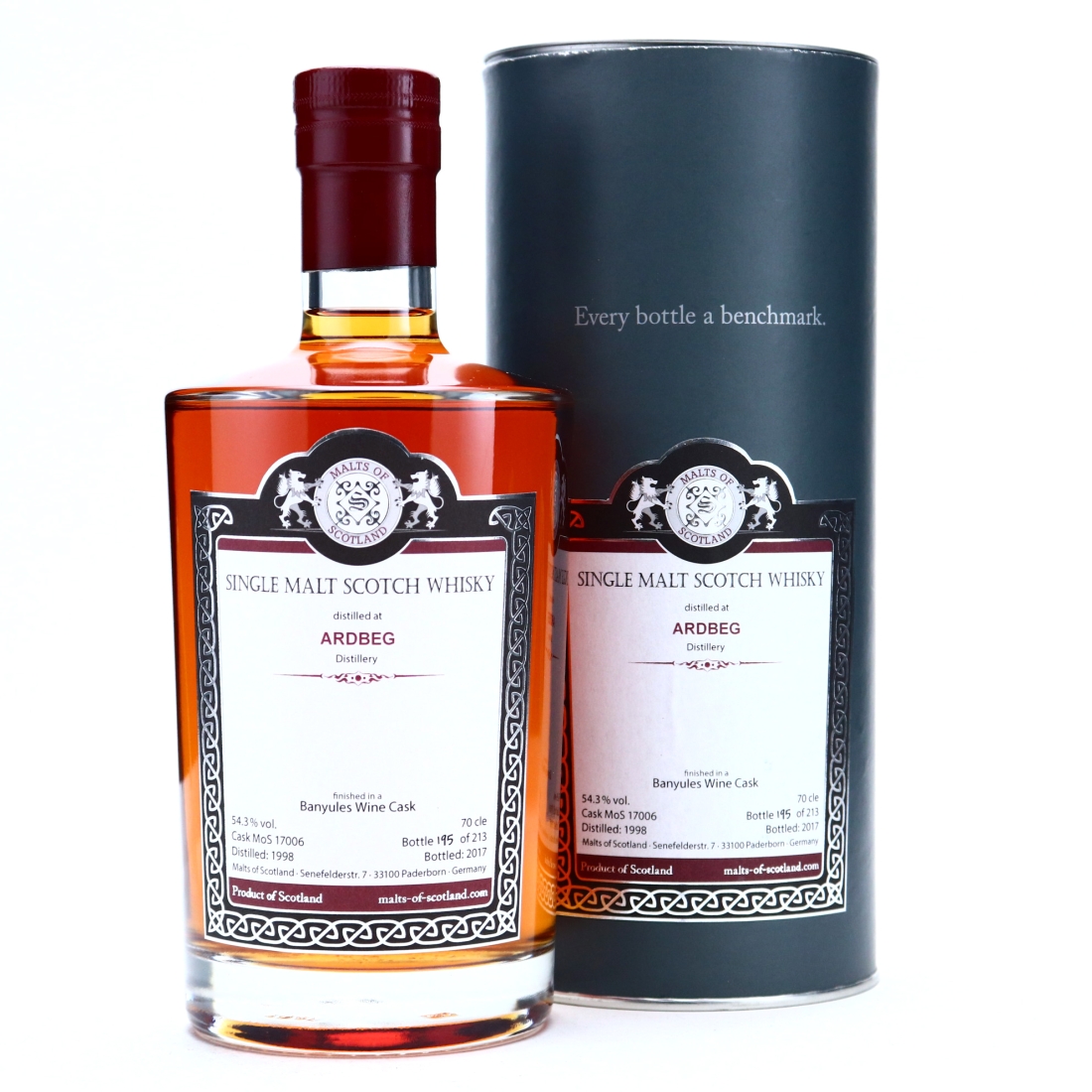 Ardbeg 1998 Malts of Scotland Banyules Wine Cask