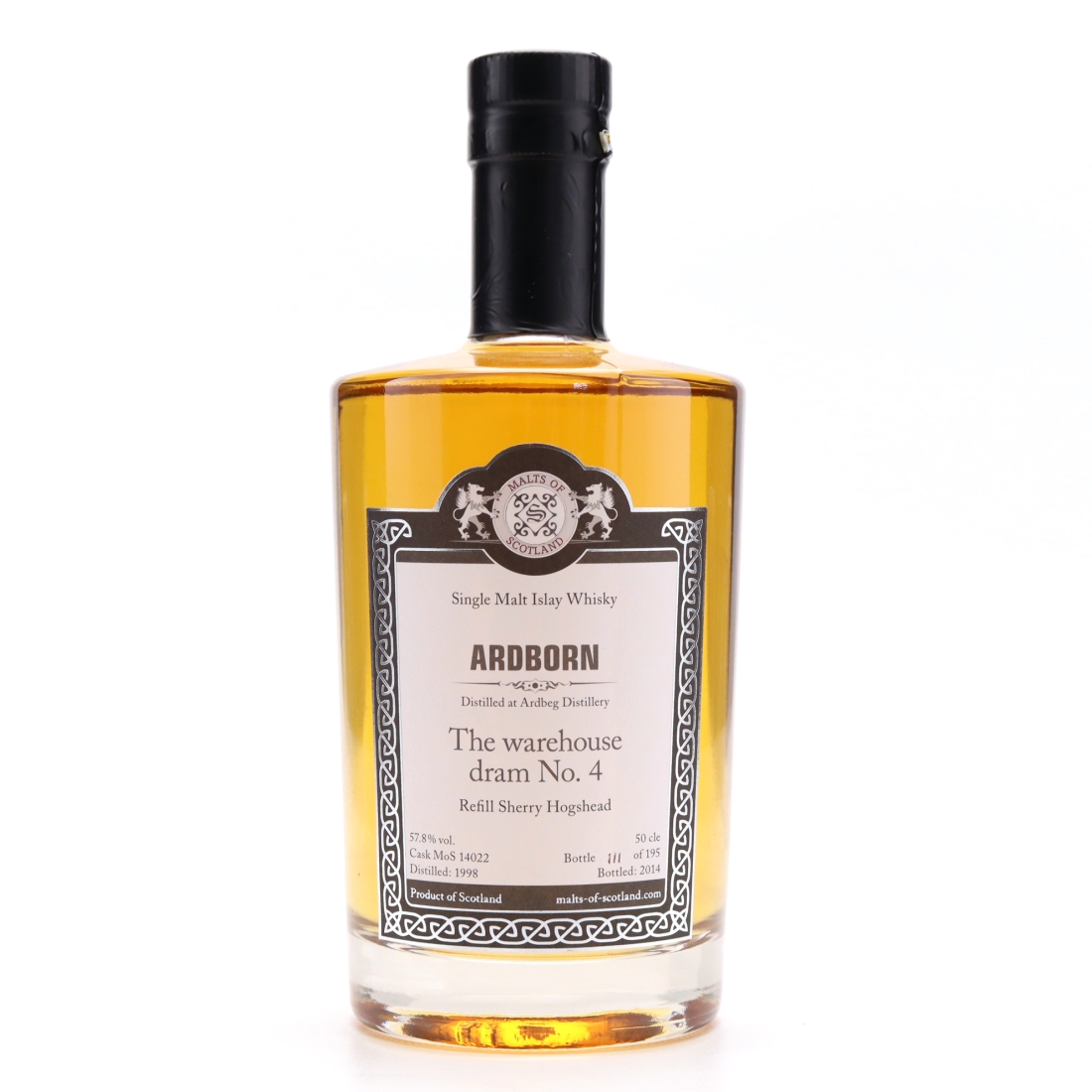 Ardbeg 'Ardborn' 1998 Malts of Scotland Sherry Hogshead 50cl / Warehouse Dram No.4