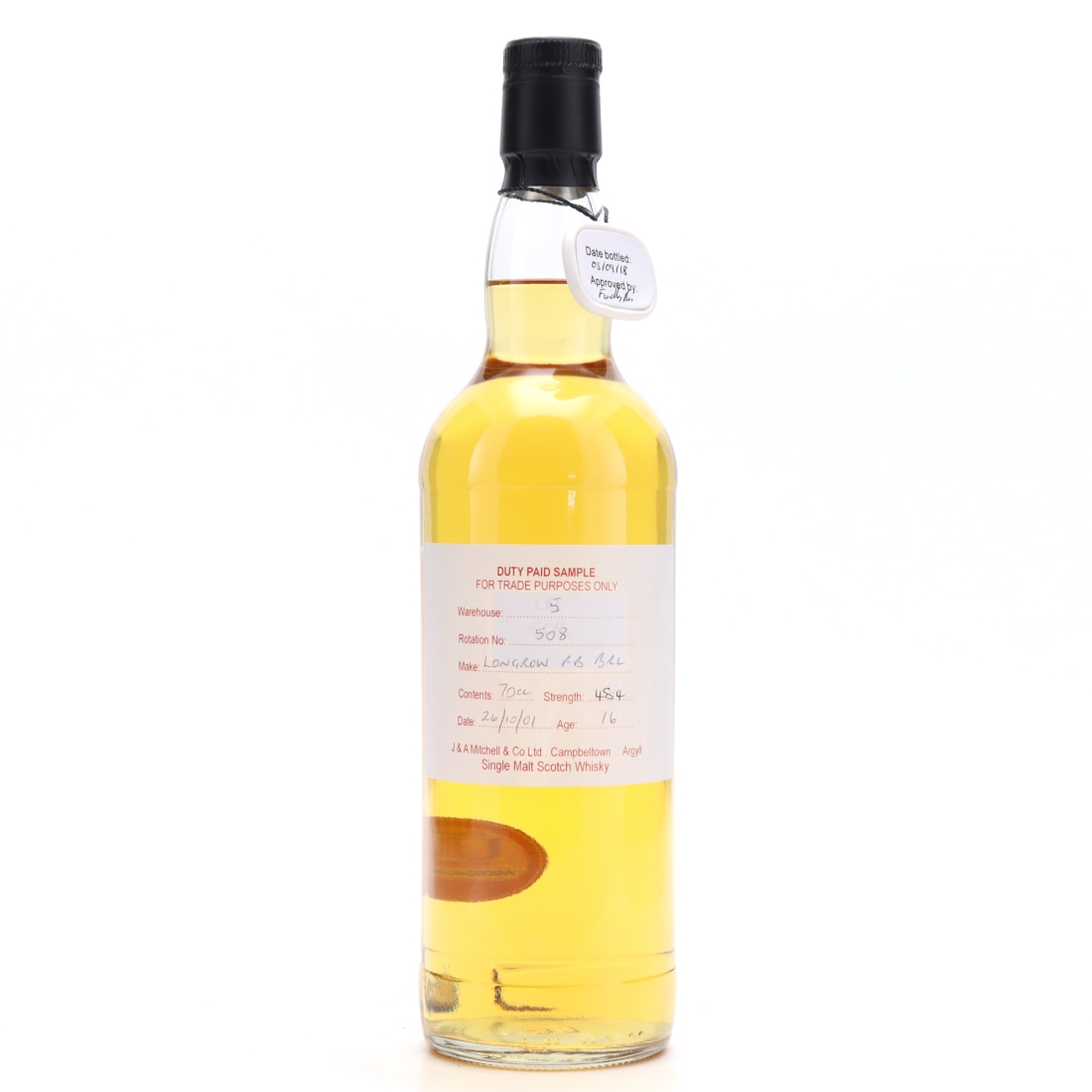 Longrow 2001 Duty Paid Sample 16 Year Old / Fresh Bourbon Barrel