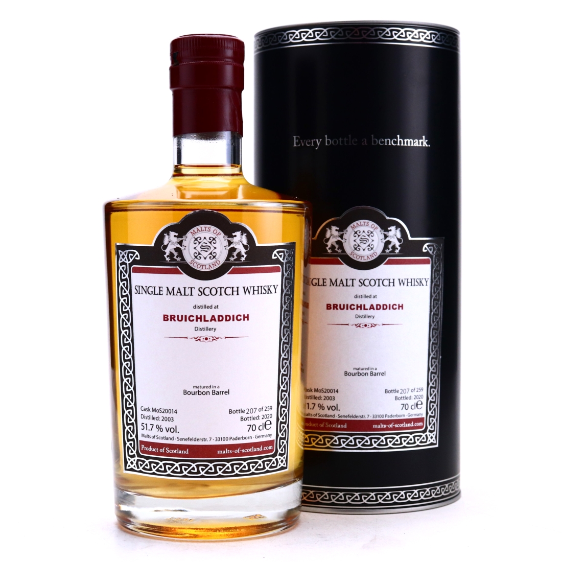 Bruichladdich 2003 Malts of Scotland Bourbon Barrel