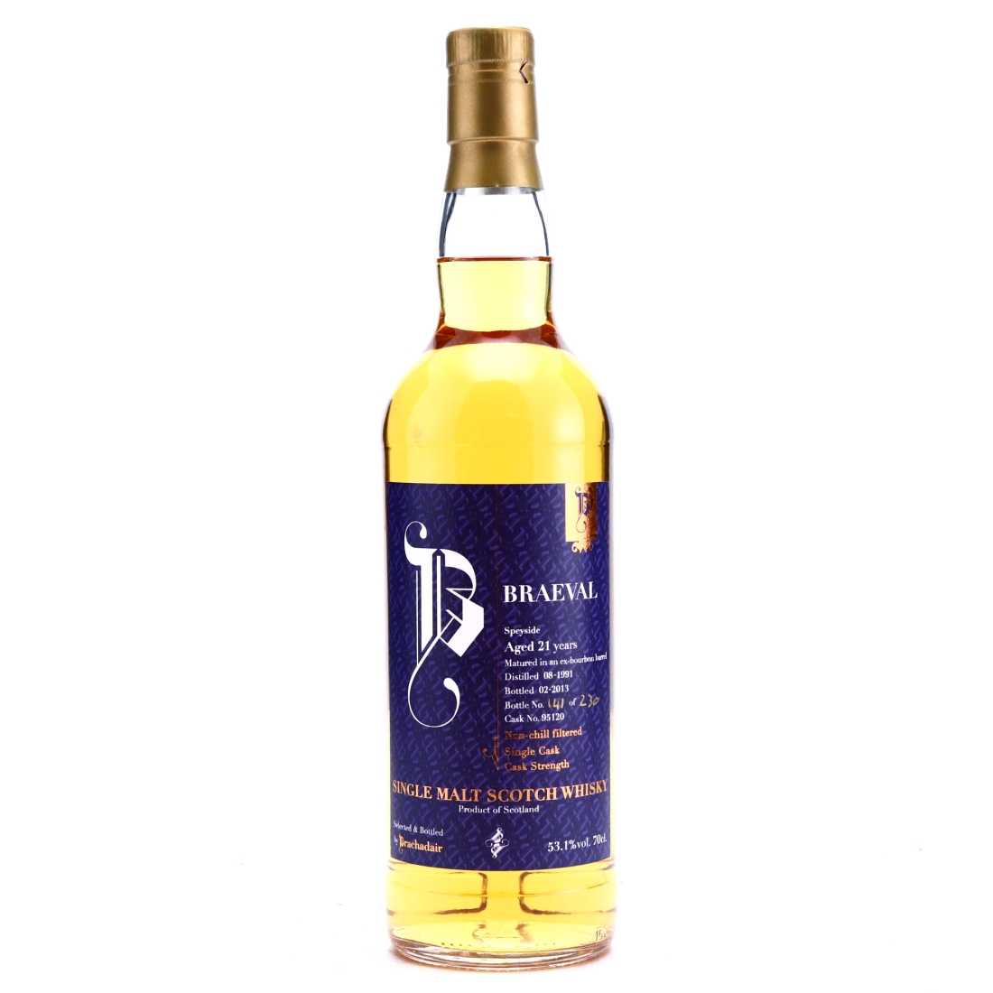 Braes of Glenlivet-Braeval 1991 Brachadair 21 Year Old