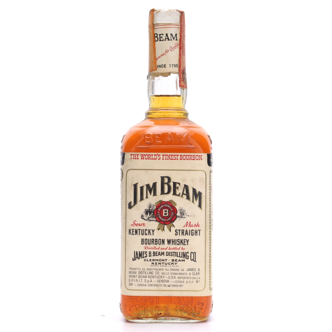 Jim Beam Bottled in Bond Bourbon 80 Proof 1978