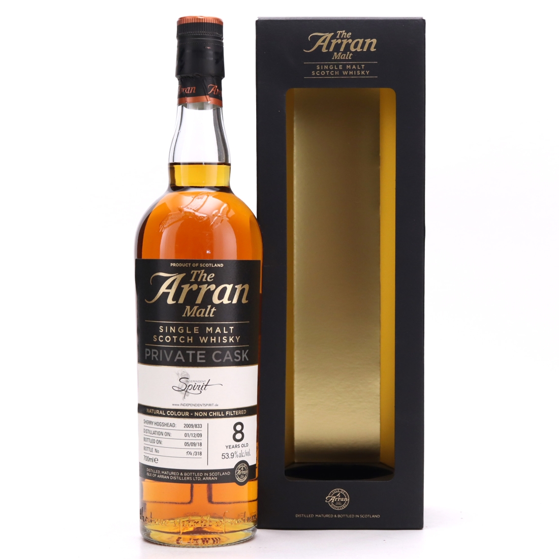 Arran 2009 Single Sherry Cask 8 Year Old #833 / Independent Spirit
