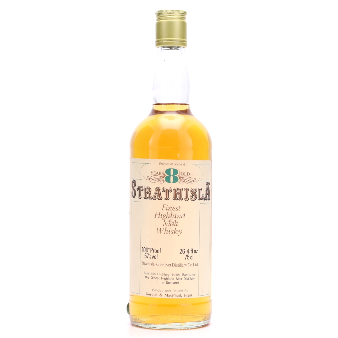 Strathisla 8 Year Old Gordon and MacPhail 57% 1980s