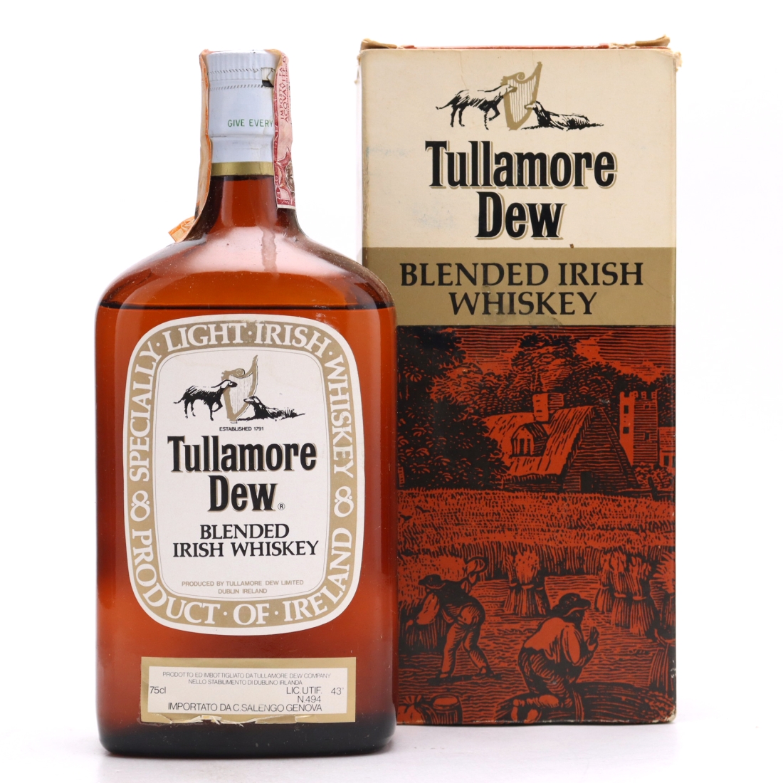 Tullamore Dew Irish Whiskey 1970s
