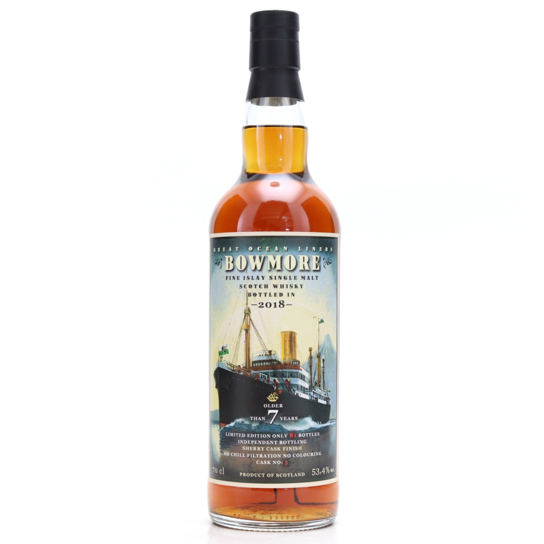 Bowmore 7 Year Old Jack Wiebers Great Ocean Liners / Whisky Fair Radebuel