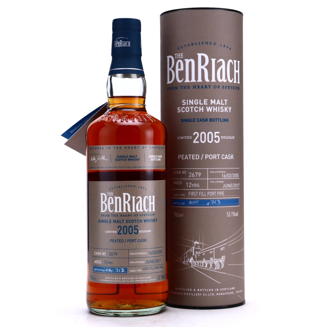 Benriach 2005 Peated Single Port Cask 12 Year Old #2679