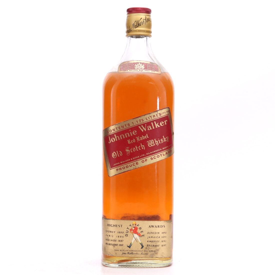 Johnnie Walker Red Label 1.25 Litre 1980s