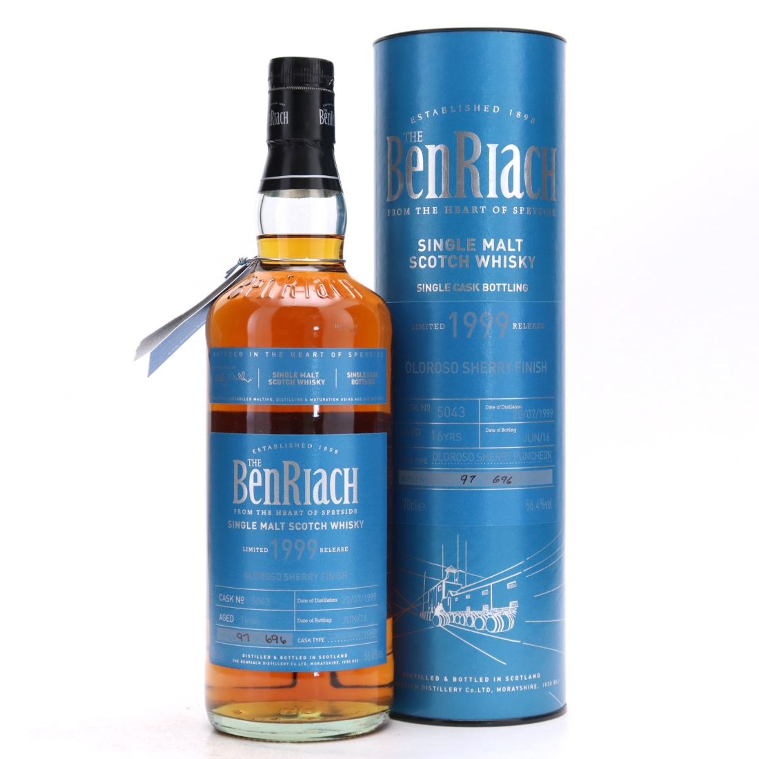 Benriach 1999 Single Oloroso Cask Finish 16 Year Old #5043