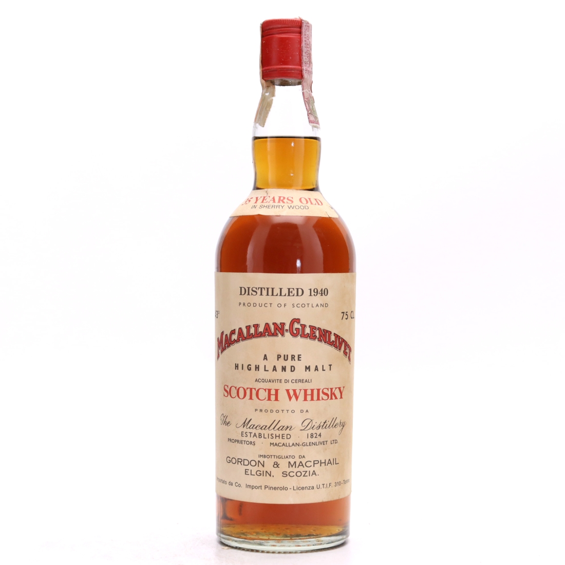Macallan 1940 Gordon and MacPhail 35 Year Old / Co. Pinerolo Import