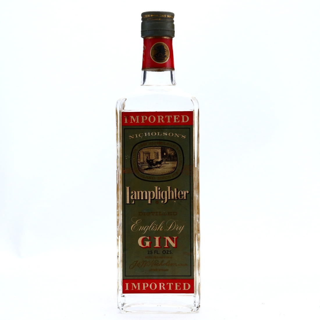 Nicholson's Lamplighter English Dry Gin 1960s