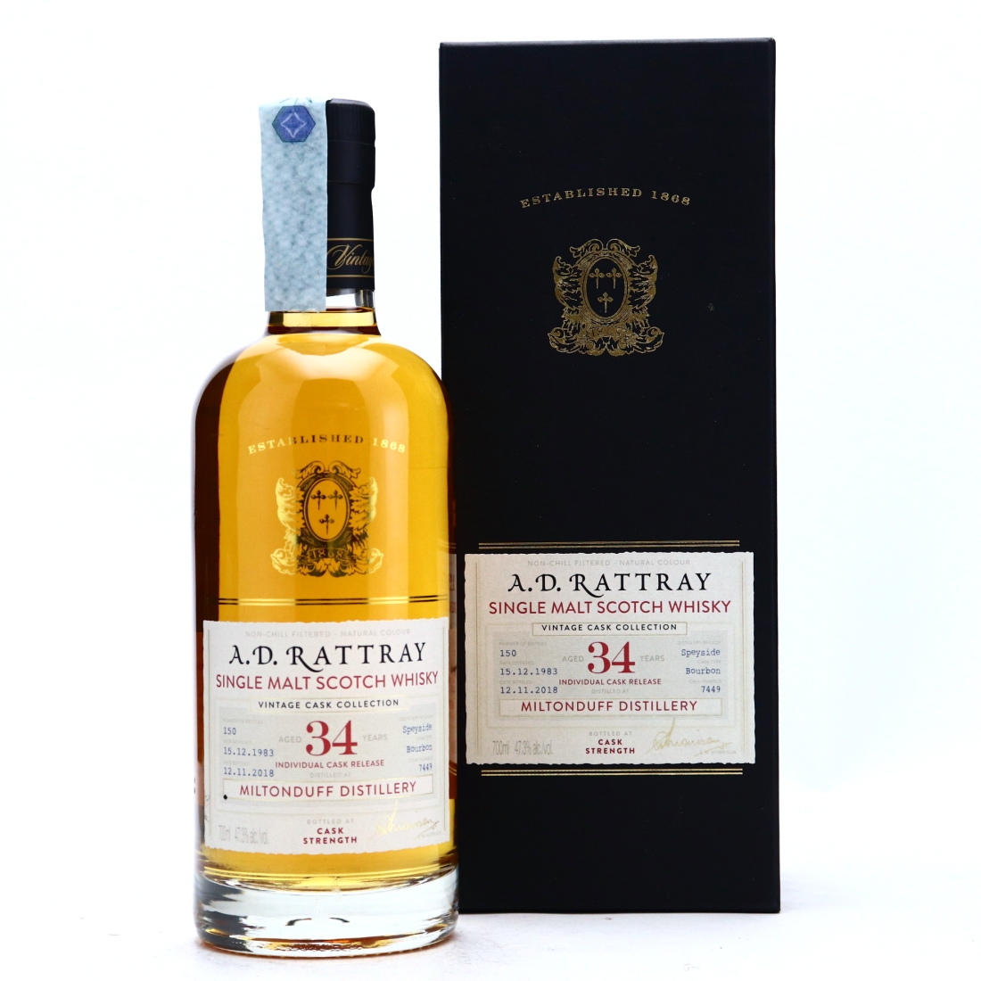 Miltonduff 1983 A.D. Rattray 34 Year Old