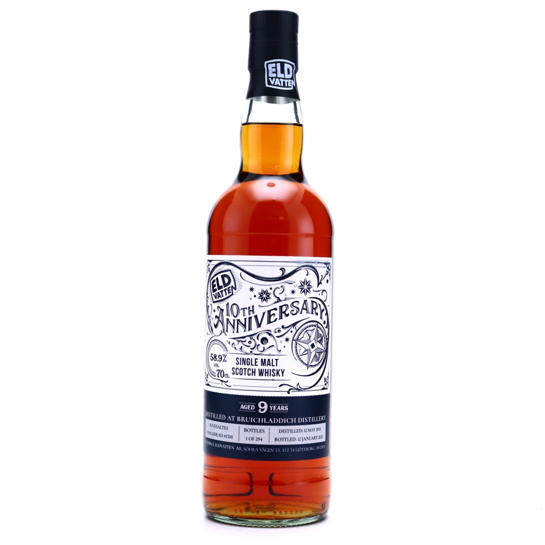 Bruichladdich 2011 Svenska Eldvatten Year Old / 10th Anniversary