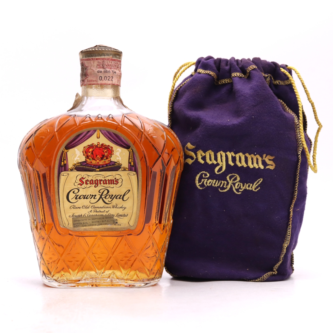 Seagram's Crown Royal Canadian Whisky 1970s