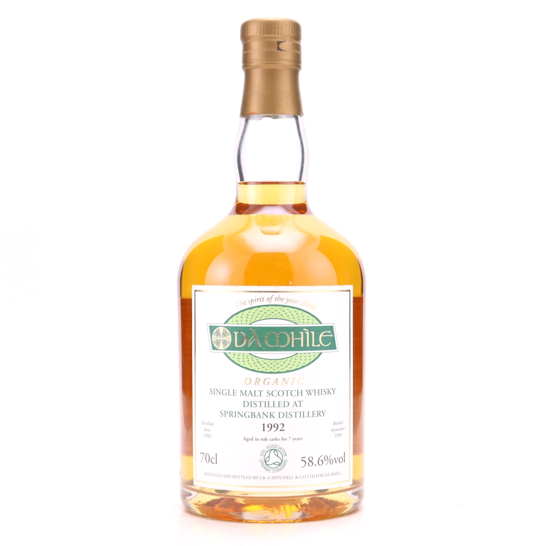 Springbank 1992 Da Mhile 7 Year Old Organic Cask Strength
