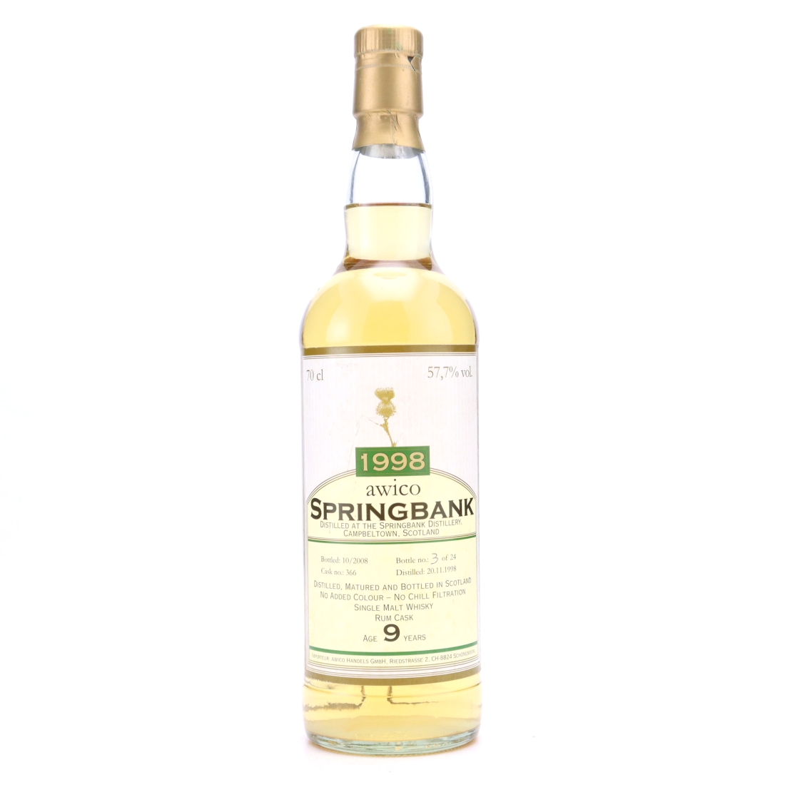 Springbank 1998 Awico 9 Year Old / One of 24
