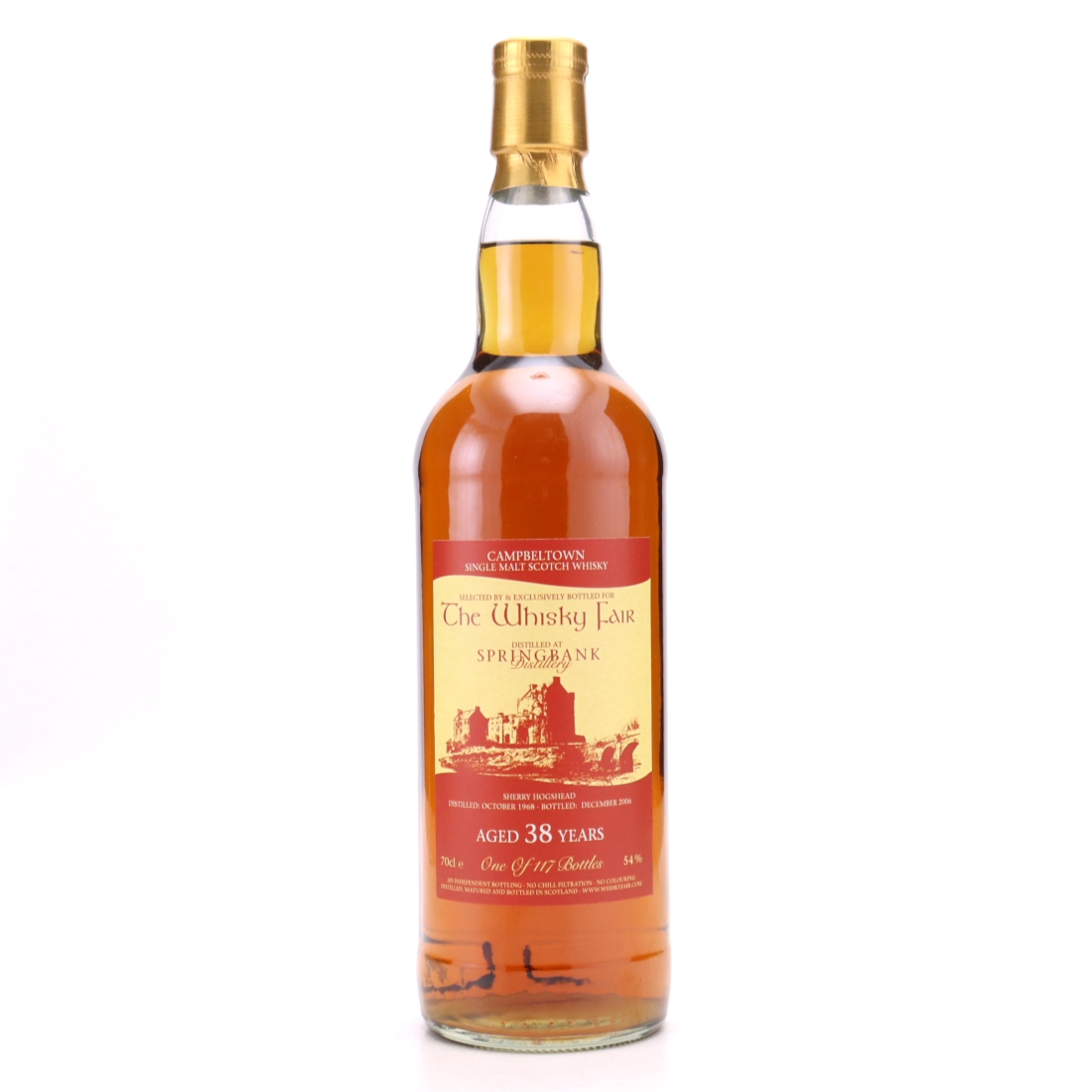 Springbank 1968 The Whisky Fair 38 Year Old