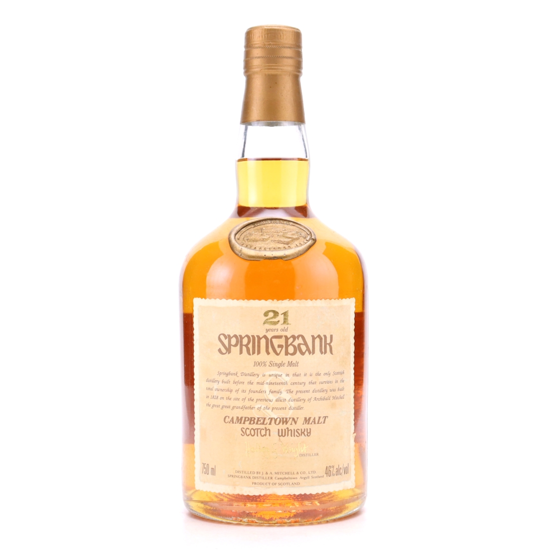 Springbank 21 Year Old Hedley G. Wright 75cl / Japanese Import