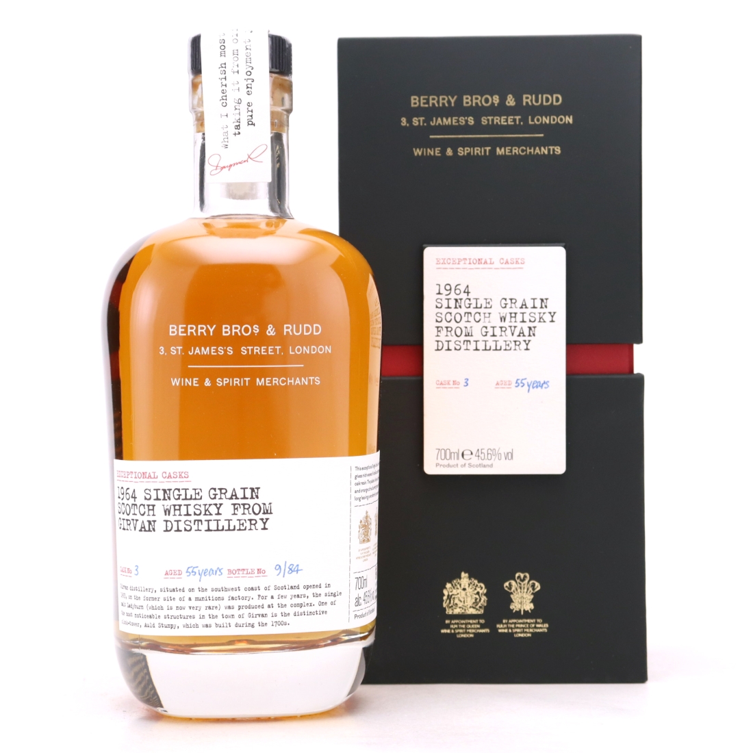 Girvan 1964 Berry Brothers and Rudd 55 Year Old Exceptional Casks