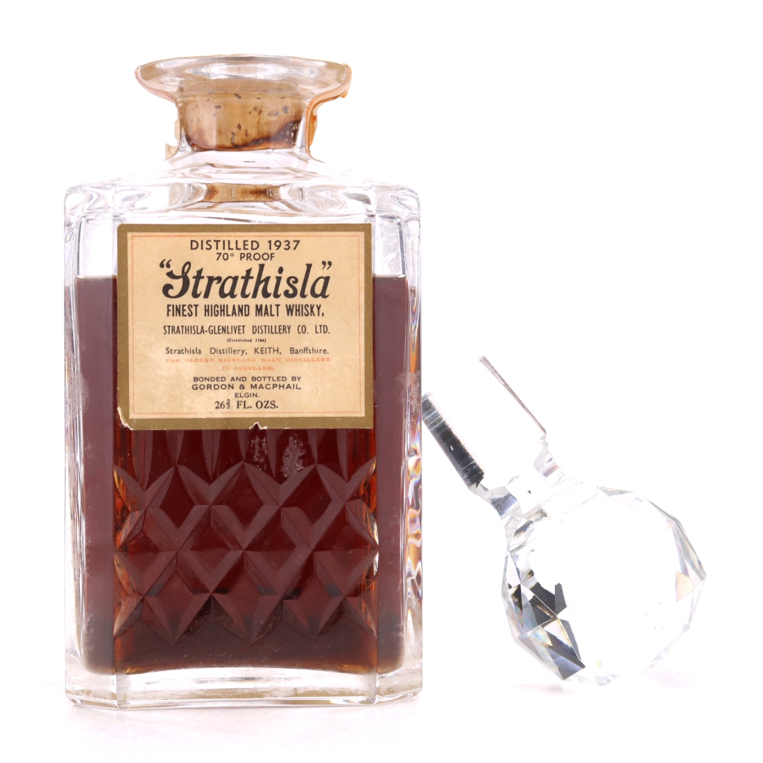 Strathisla 1937 Gordon and MacPhail Decanter / Cinzano Import
