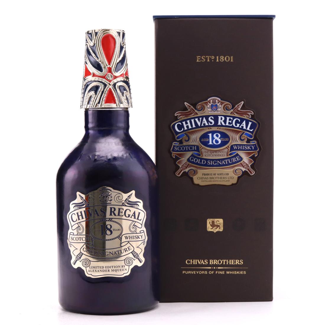 希少 CHIVAS REGAL 18 ALEXANDER McQUEEN Chivas 18 Year Old Gold Signature Alexander McQueen Whisky