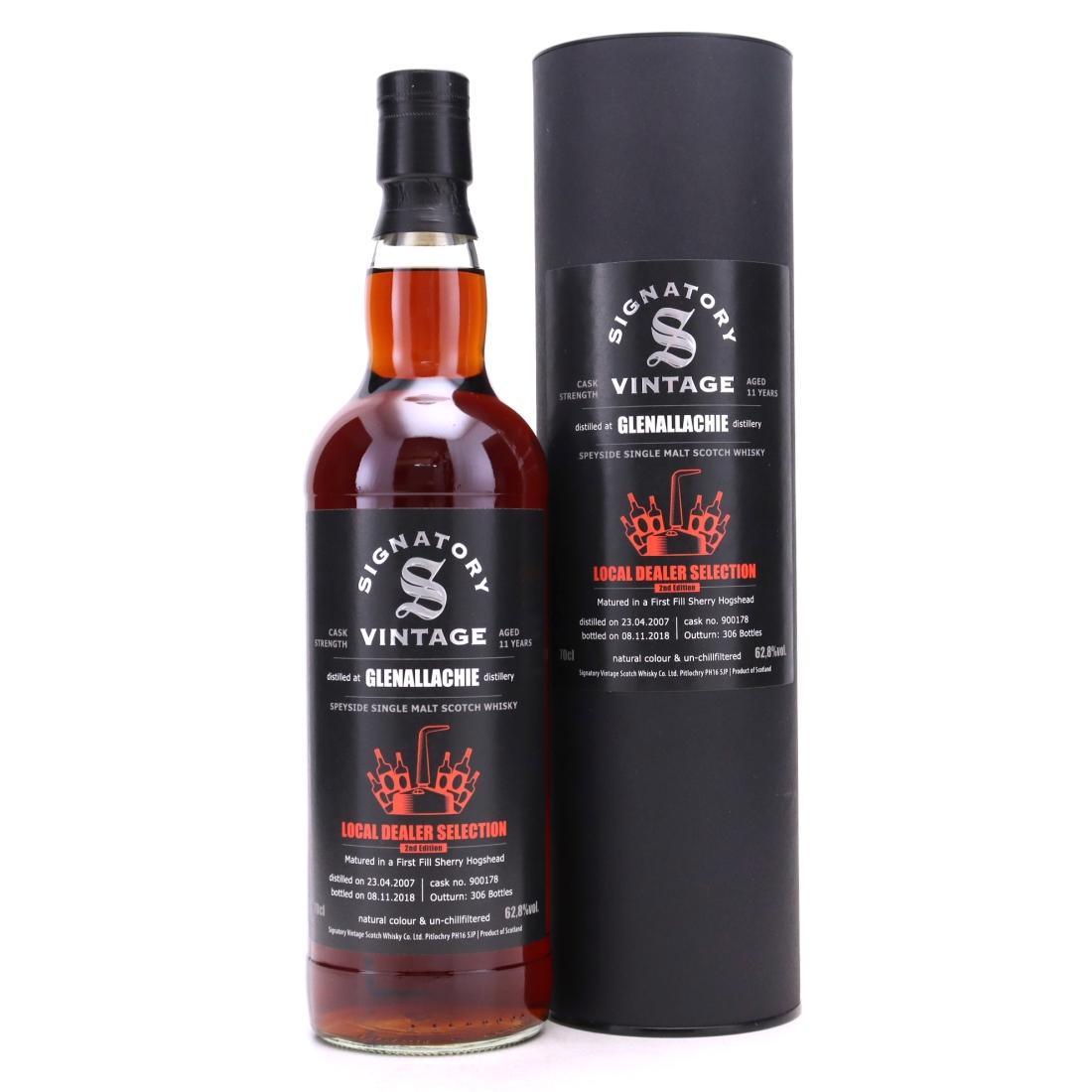 Glenallachie 2007 Signatory Vintage 11 Year Old / Local Dealer Selection 2nd Edition