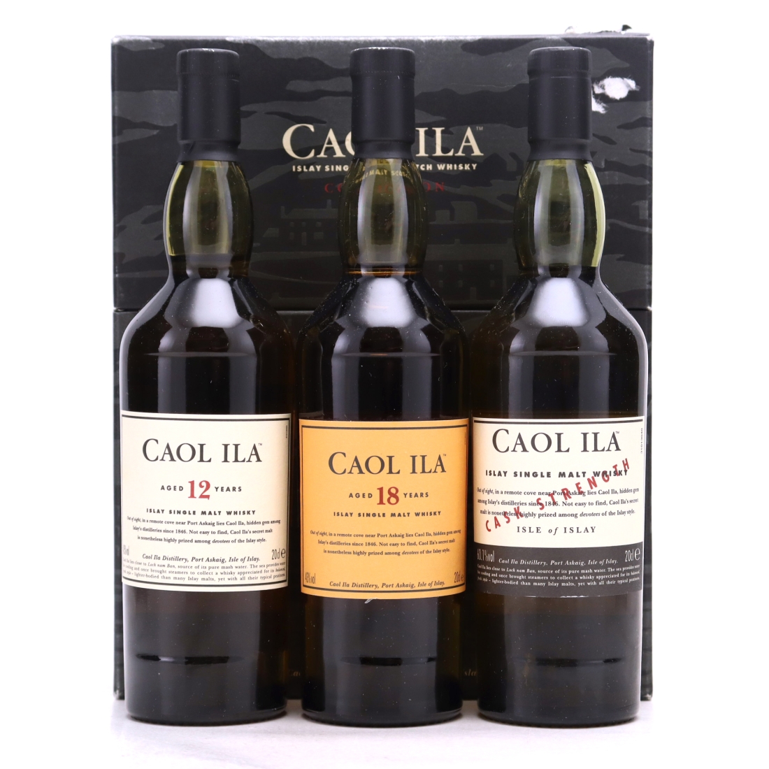 Caol Ila Gift Pack 3 x 20cl / 12, 18 Year Old, Cask Strength