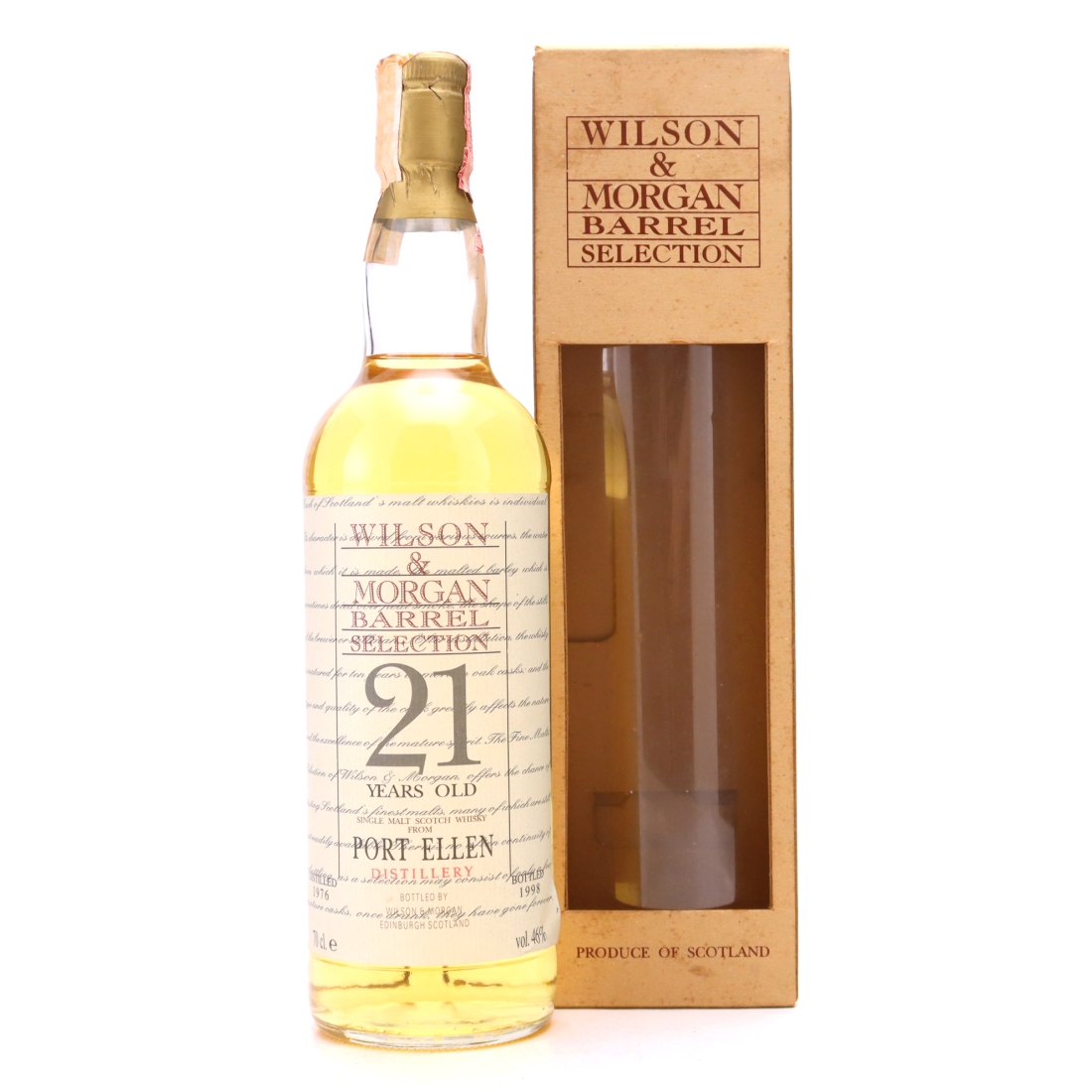 Port Ellen 1976 Wilson and Morgan 21 Year Old