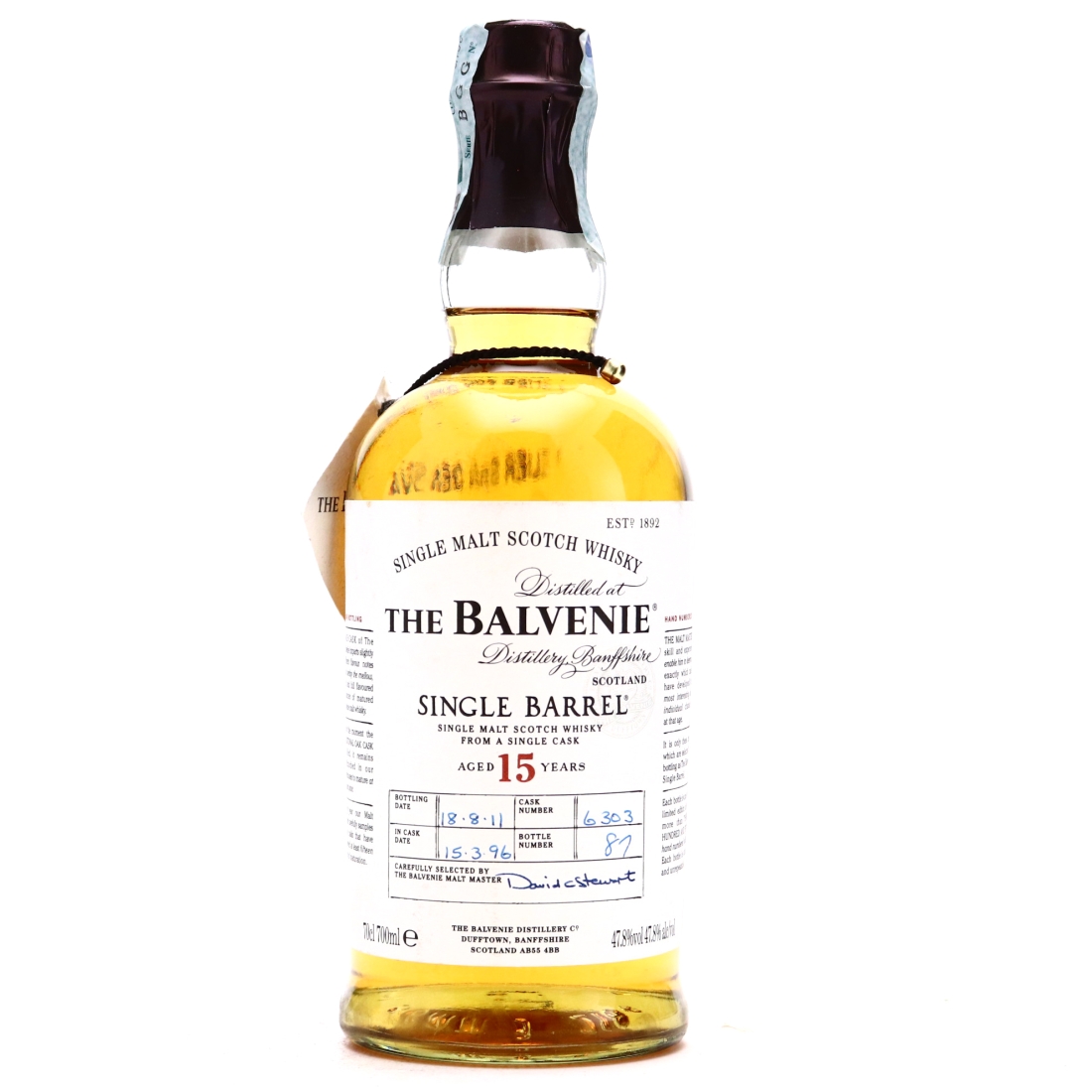 Balvenie 1996 Single Barrel 15 Year Old #6303