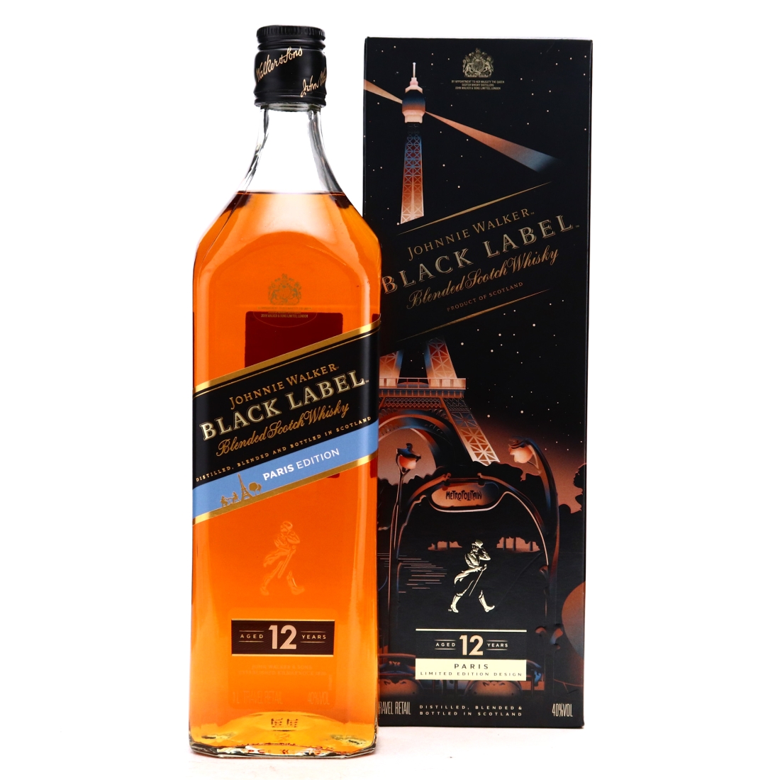 Johnnie Walker Black Label 12 Year Old Paris Edition 1 Litre