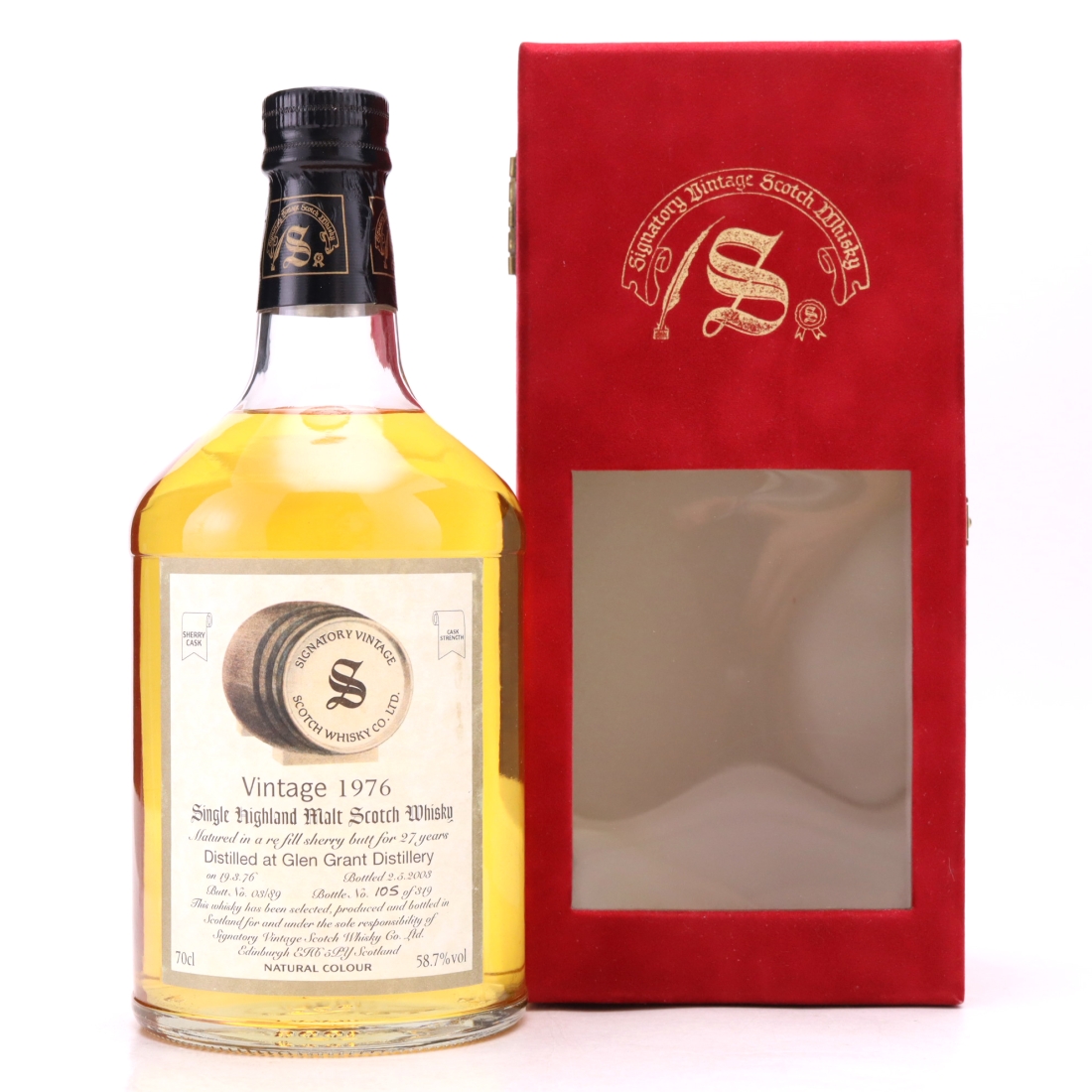 Glen Grant 1976 Signatory Vintage 27 Year Old Sherry Cask