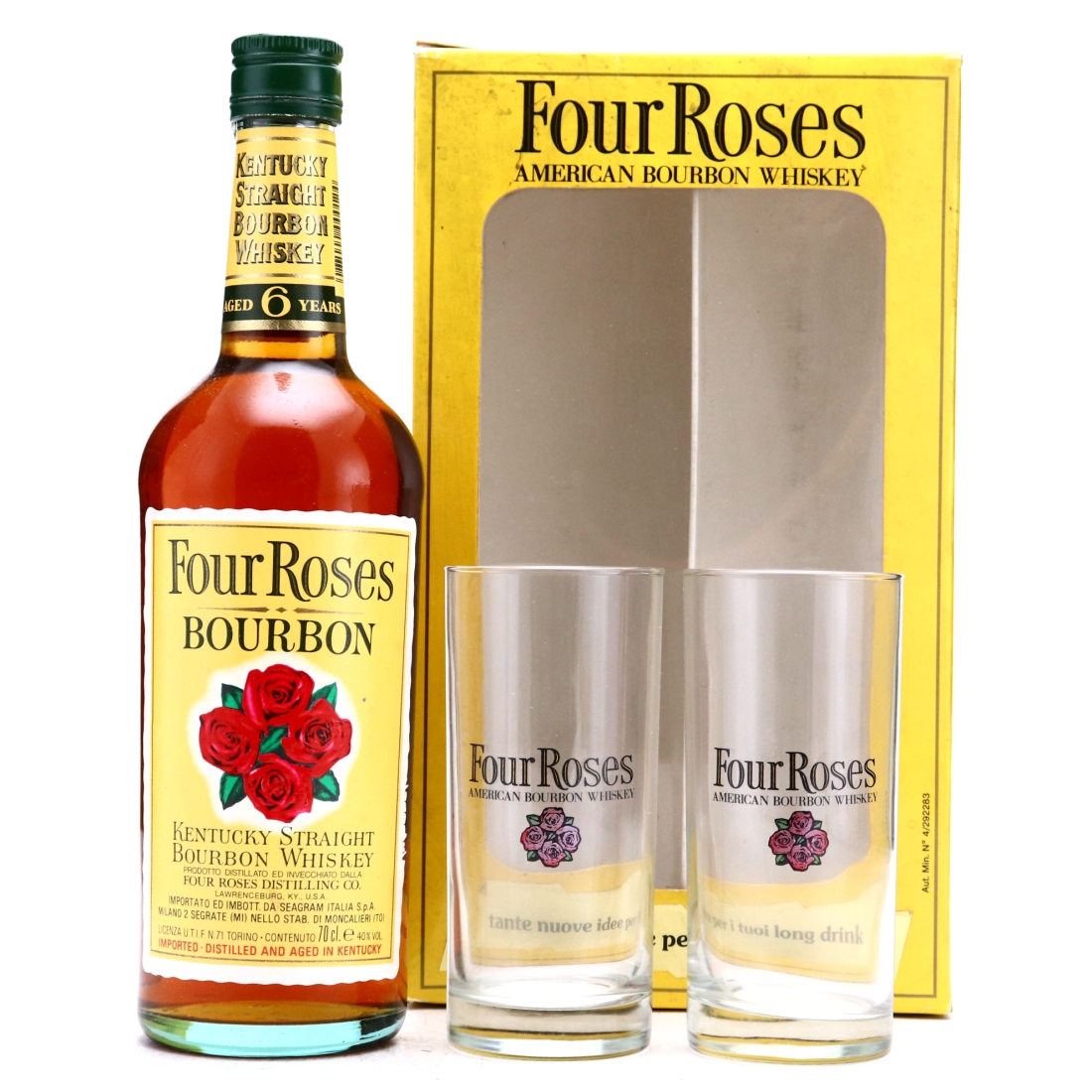 Four Roses 6 Year Old Kentucky Straight Bourbon 1970s Gift Pack